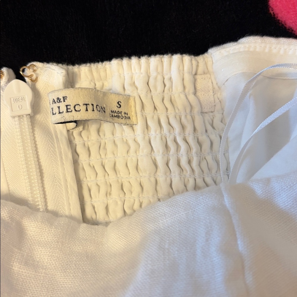 Abercrombie & Fitch Cream Strapless Peplum Top - Picture 6 of 6